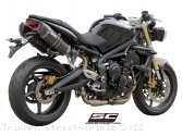 Oval High Mount Exhaust by SC-Project Triumph / Street Triple / 2012