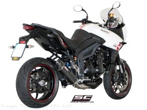 Oval Low Mount Exhaust Triumph Tiger Sport 1050 2017 T08 L01