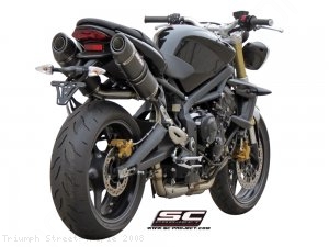 Oval High Mount Exhaust by SC-Project Triumph / Street Triple / 2008