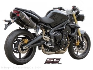 Oval High Mount Exhaust by SC-Project Triumph / Street Triple / 2008